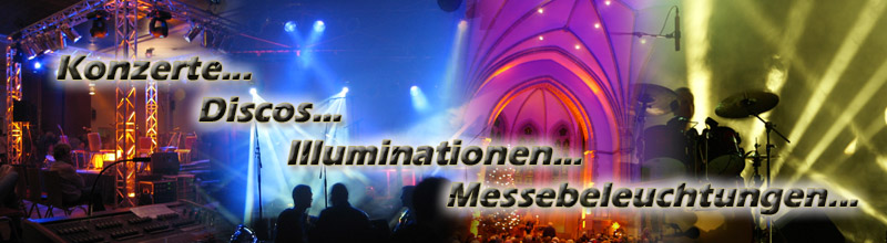 Konzerte, Disco Lightshow,Geb�ude Illumination und Messe Beleuchtung